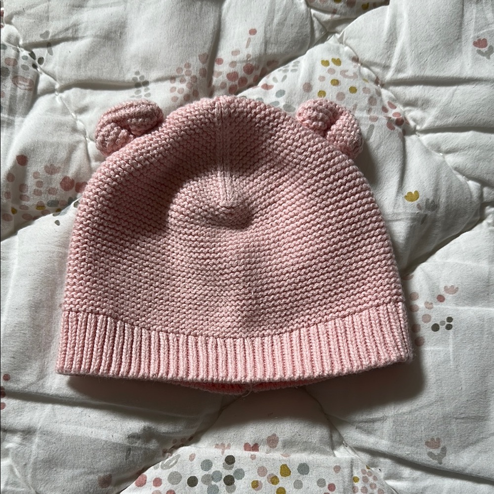 Carter's Pink Knit Pom-Pom Hat